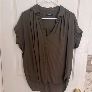 Madewell Olive Button Down Shirt